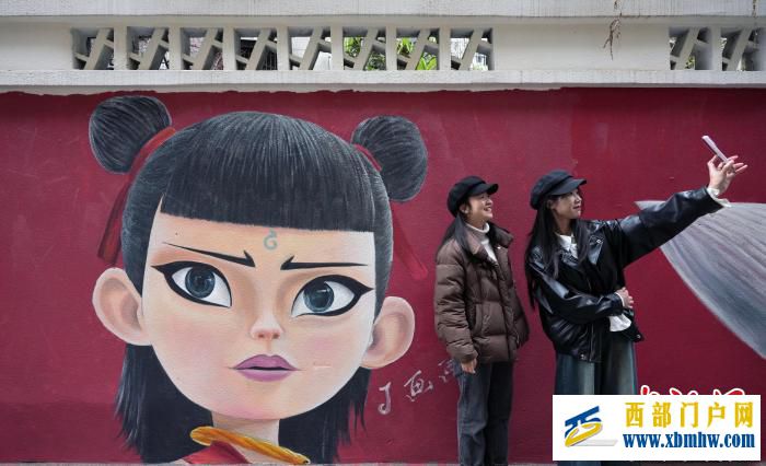 成都一街区哪吒形象墙成为网红打卡点(图7)